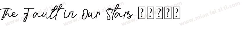 The Fault in Our Stars字体转换